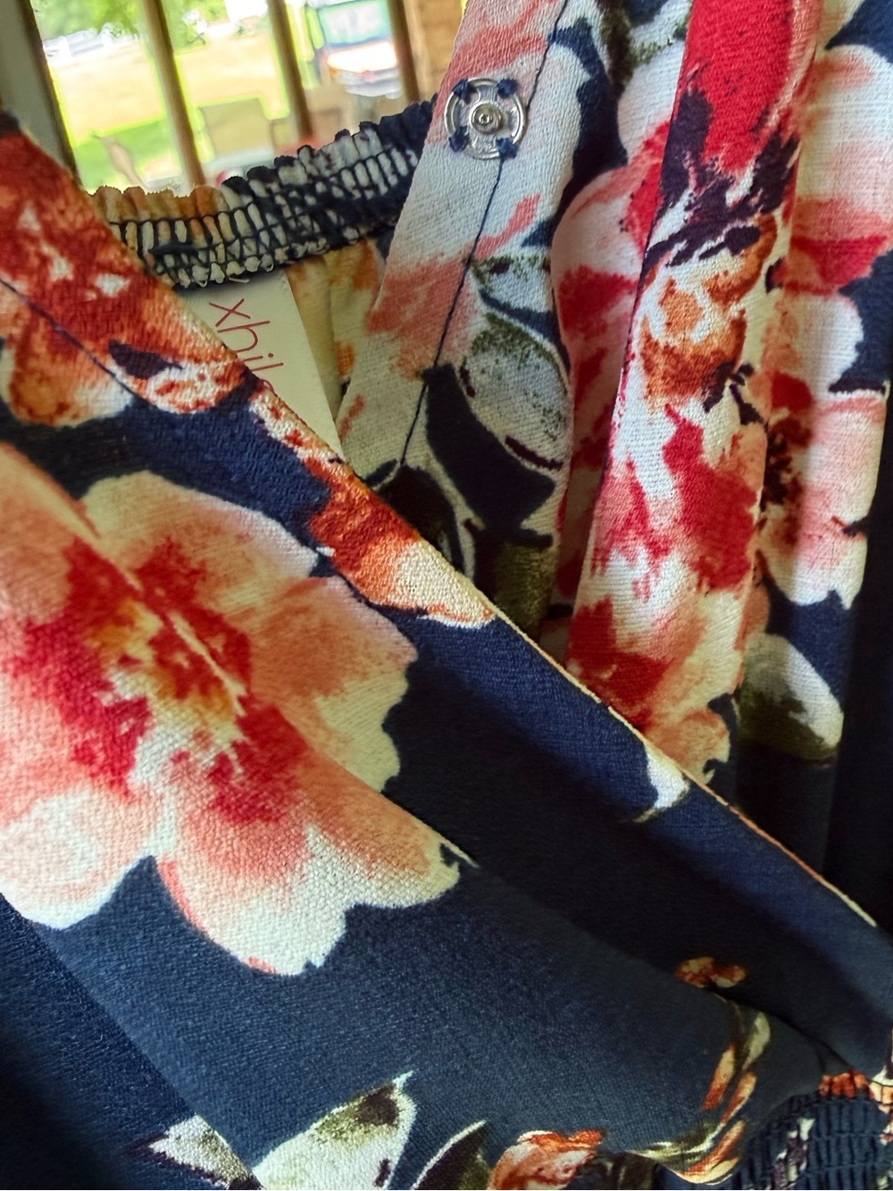 NWT Xhilaration Navy Floral Wide-Leg Jumpsuit size small with pockets - Picture 7 of 10